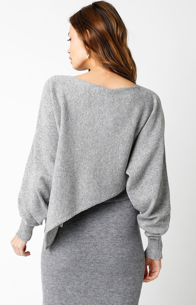 Grey Crop Sweater