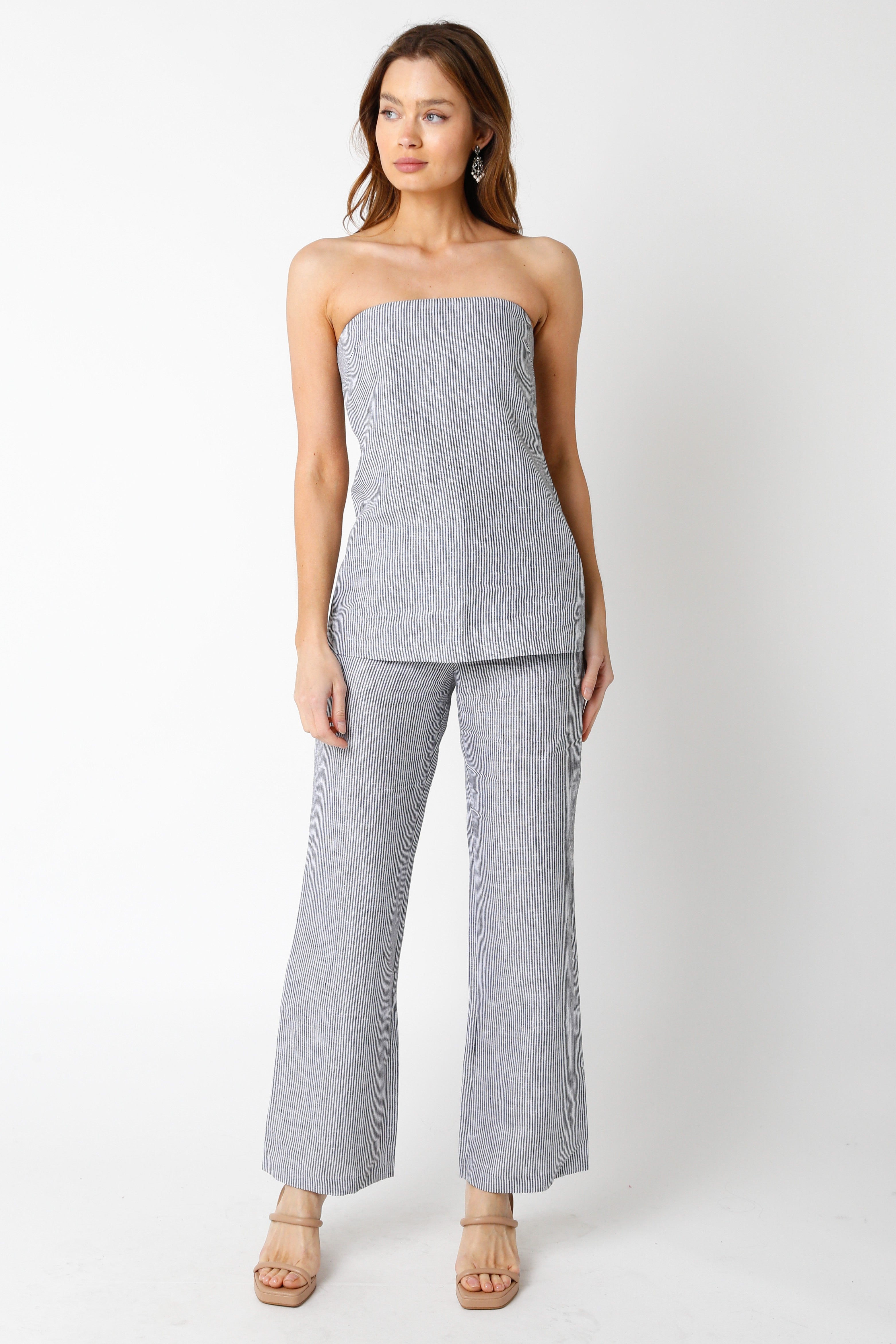 High Waisted Linen Pants