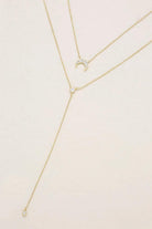 Crescent Moon Layered Necklace Set