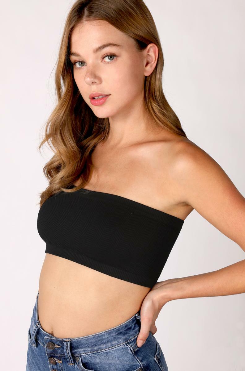 Black Bandeau Top