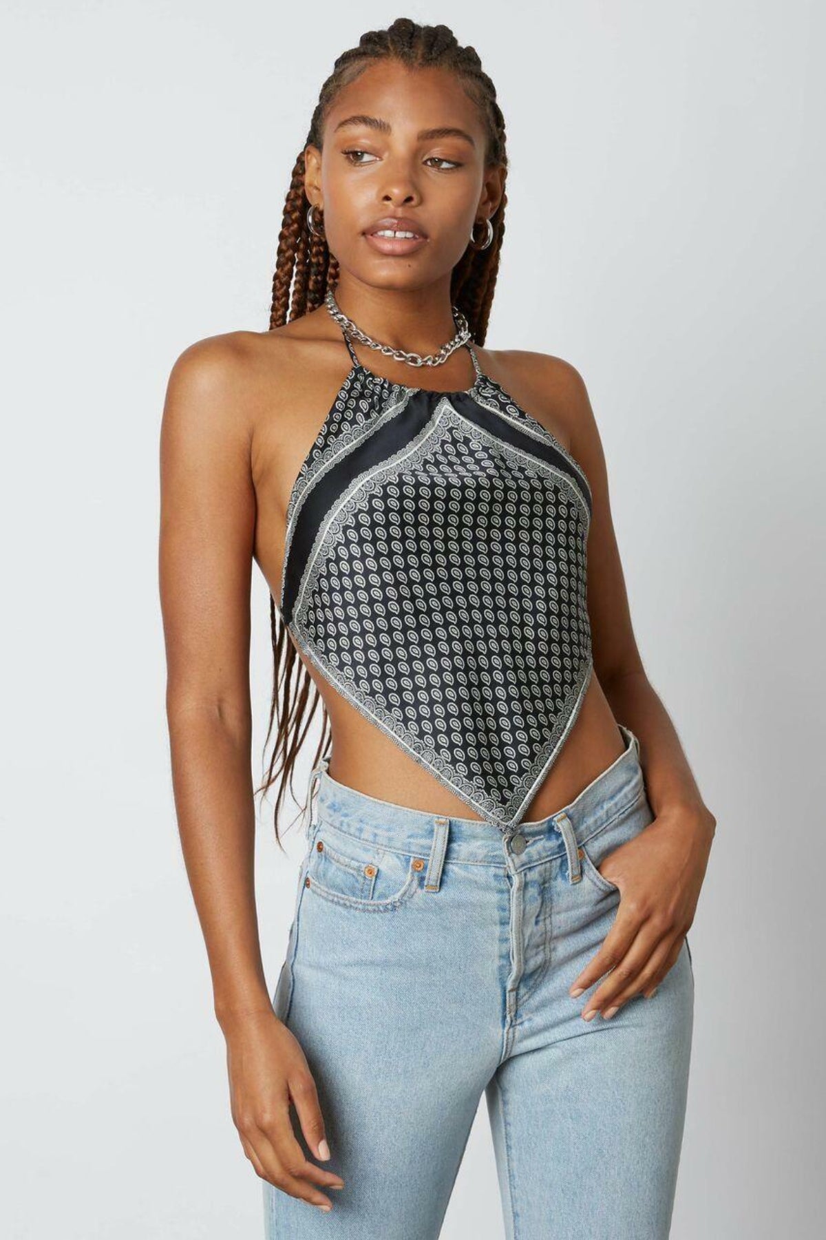 Bandana Print Scarf Top