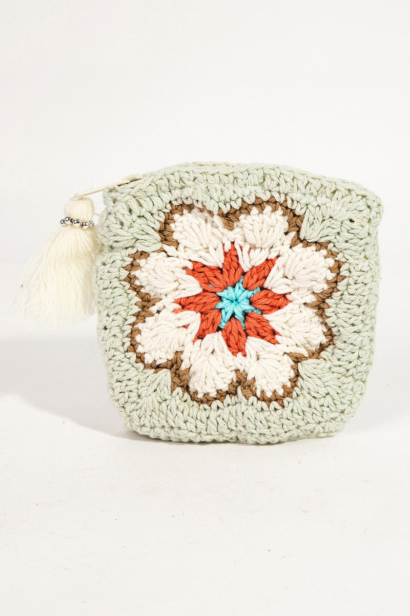 Ivory Crochet Coin Purse