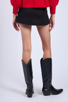Low Rise Black Mini Skirt