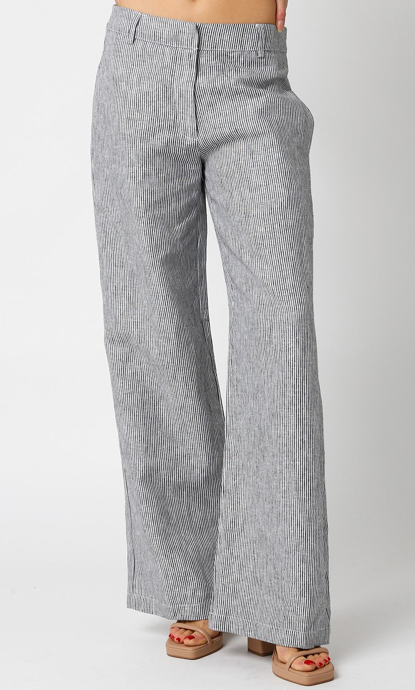 Low Rise Linen Pants