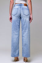 Back view of Monica dad jeans showing the classic pocket placement and flattering mid-rise waist.