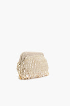 Crochet clutch with sparkly detail