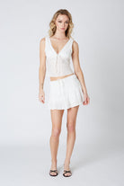 White Mini Skirt 