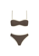 Women Brown Colorblock Bikini